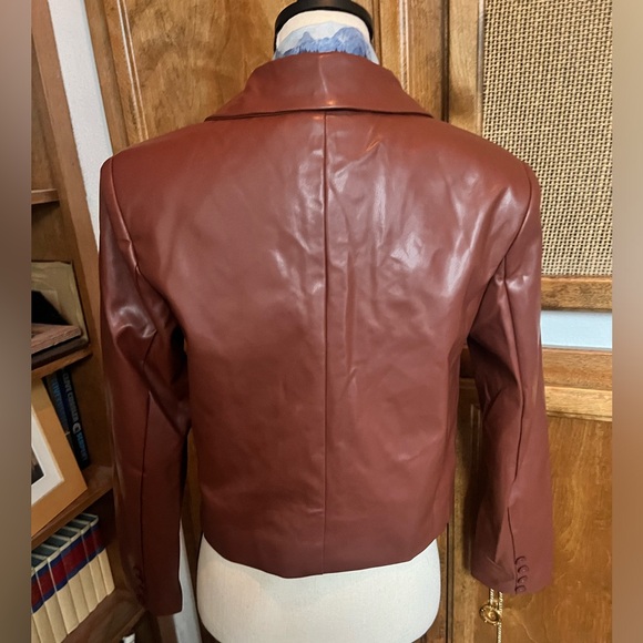 NWT Faux Leather Jacket Size S - Picture 3 of 6